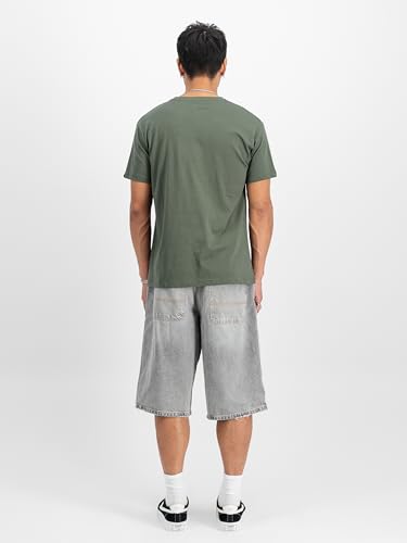 Alpha Industries Basic T Small Logo T-Shirt für Herren Olive – Ansicht 4