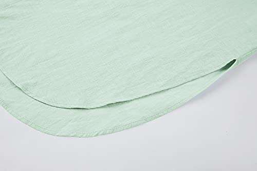 runcati womens button down shirts linen cotton long sleeve blouse tunic tops cover up shirt loose beach bikini dress