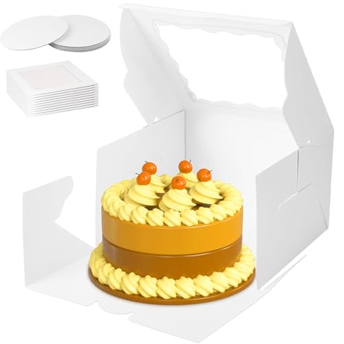 katmerio Tortenkarton,10er-Pack Tortenbox Hoch 30.5 * 30.5 * 20.32cm, Weiße Tortenkartons, Kuchenbox mit Sichtfenster, Tortentransportbox, Kuchenkarton für Torten, Gebäck (12x12x8 inch) katmerio Tortenkarton,10er-Pack Tortenbox Hoch 30.5 * 30.5 * 20.32cm, Weiße Tortenkartons, Kuchenbox mit Sichtfenster, Tortentransportbox, Kuchenkarton für Torten, Gebäck (12x12x8 inch)