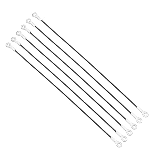 PATIKIL 4mm×50cm �������[�h�P�[�u�� 304�X�e�����X���A�C���b�g�t���V���[�g���C���[���[�v 6�Z�b�g ���S�p�e�U�[�`�F�[�����b�N ����E�J�[�e���E�݂胉���v�p ��