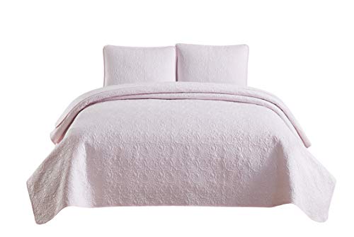 Cozy Beddings Deco 3pc Coverlet Set Full/Queen Size Bed Lightweight Thermal Pressing Swirl