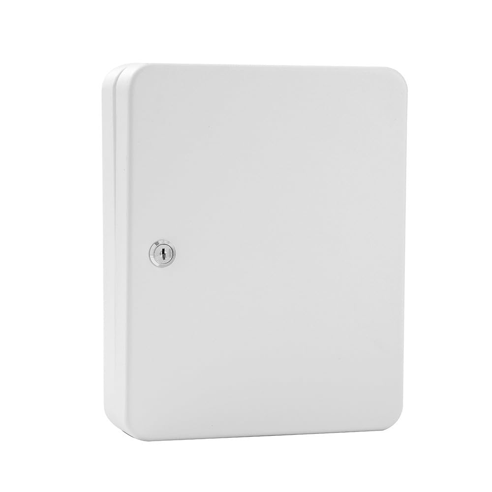 Armario para llaves de pared en garaje y oficina, caja fuerte de metal con 20 etiquetas de colores