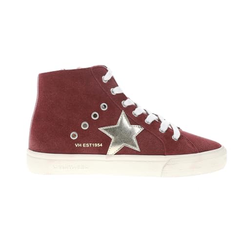 VINTAGE HAVANA Womens Break Out Metallic High Sneakers Shoes Casual - Red