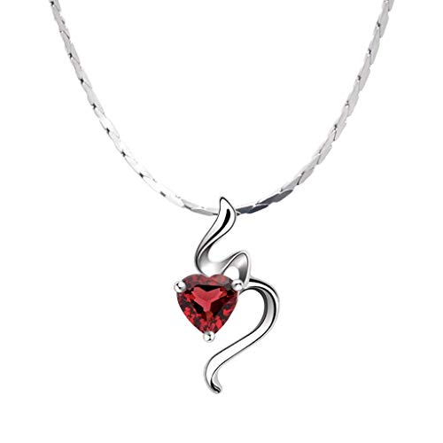 Collier ras du cou cœur en grenat : le cadeau idéal pour femmes et jeunes filles