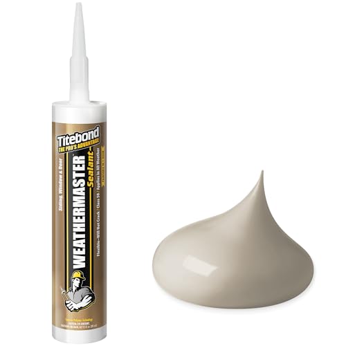 Image of Titebond WeatherMaster Sealant, Beige - Polymer Exterior Caulk for Windows, Doors, Siding & Trim, Flexible, UV-Resistant, Paintable in 1 Hour, Low VOC - 46091, 9.5 Oz. Cartridge