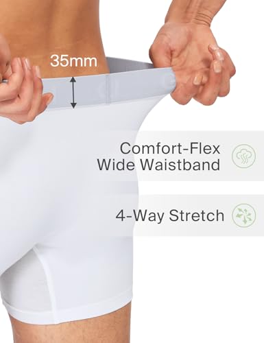 Men's Underwear Boxer Briefs 3 Pack, Soft Comfortable Underwear with ComfortFlex Waistband, Moisture Wicking, 3"4
