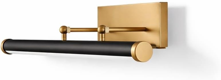 VARTH Antique Brass Picture Light for Wall Art – Vintage Adjustable LED Wall Lamp for Paintings, Frames & Artwork | Classic Brass Wall Sconce for Living Room, Bedroom, Gallery Décor 24 Inch