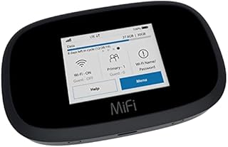 AT&T Hotspot WiFi Device - 4G LTE MiFi 8000 | Global 4G Cat18 LTE | EVDO-LINK Bundle for Mobile Hotspot Portable WiFi Device with Case, Screen Protector, SIM Card, SIM Key and Extra Battery