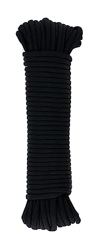 Takagi KANUCHI Outdoor Paramate Rope, Black, Diameter 0.2 inches (4 mm) x 49.2 ft (15 m)