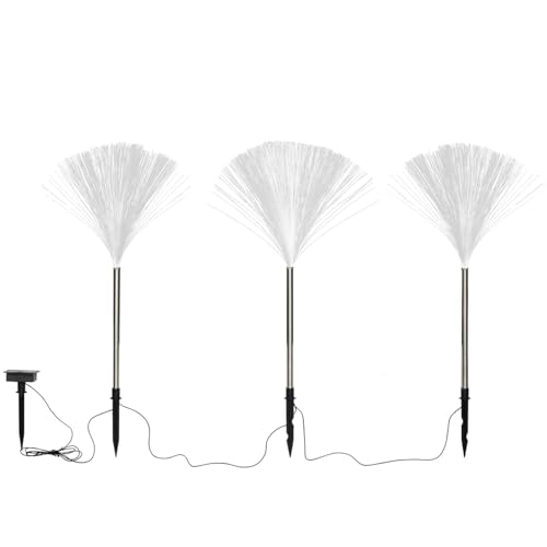 Image of GIGALUMI GL-904 Solar Jellyfish Garden Light 600mAh Battery Fibre Optic Fountain LED IP65 Waterproof Outdoor Lamp with 2V Panel for Backyards Pathways (1Pc, Multicolor)