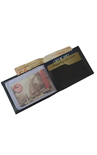 Mini Carteira de Couro Legítimo Porta Cartão,Habilitação e Dinheiro Mr2