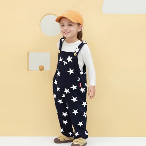 Mud Kingdom Little Boys Girls Overalls Adjustable Cotton Cute Prints3