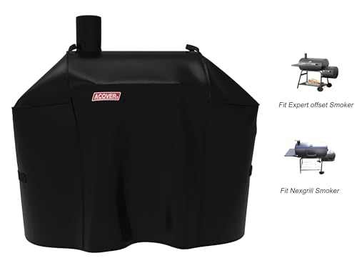acoveritt Offset Smoker Cover, Waterproof Grill Cover, 56.5 inch Black Fits Expert Grill by acoveritt - Image 2