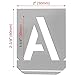 HAUTMEC Vintage Stainless Steel Letters Stencils, A to Z Stainless Steel Stencils & Holder, 1-1/4