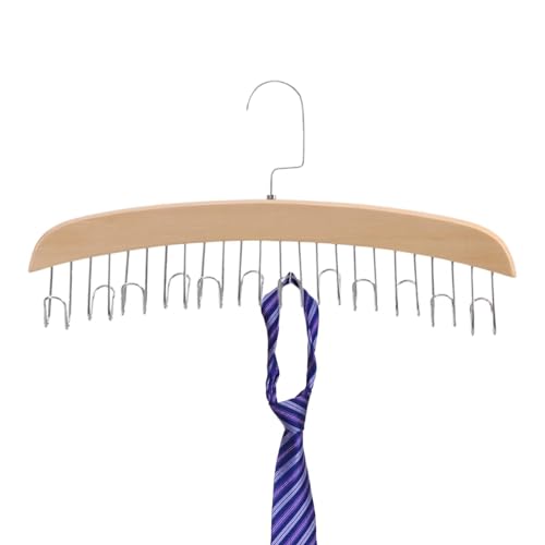 Organizzatore per cintura per armadio, appendiabiti girevole multi gancio multi-gancio per sciarpe, organizer salvaspazio per sciarpe, canottiere, cappelli, organizer in legno per piccoli oggetti