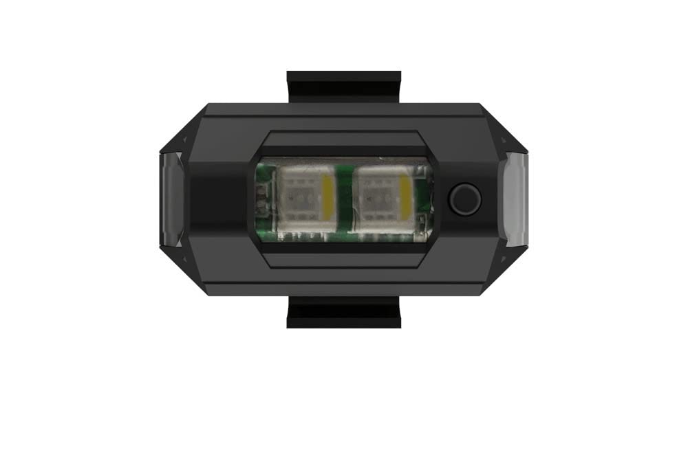 MOOZMOB Airplane Strobe Light for Bikes Cars Helmets Bicycles and Drones Light (Black, Pack of 1) (B0BQWKHG9D) Amazon Price History, Amazon Price Tracker