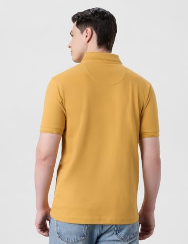 Image of Symbol Premium Men's Cotton Stretch Solid Polo T-Shirt (Regular Fit | Pique Knit)