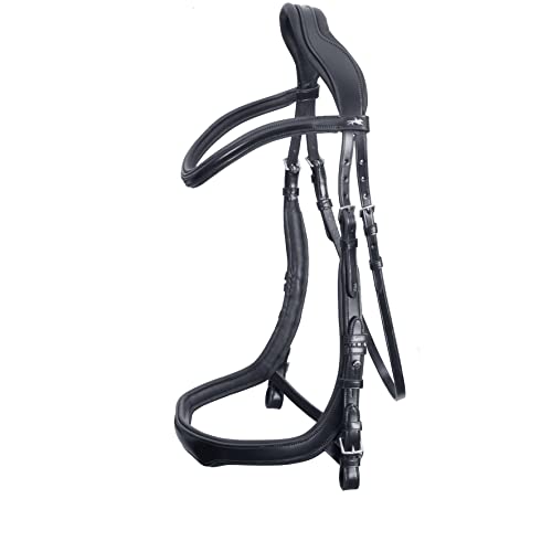 Bridle Equitus Delta Schockemöhle Full Black : bridon anatomique en cuir haut de gamme
