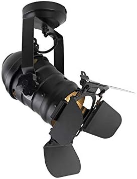 Qazqa - Industrial Studio Spotlight Ceiling Black rotatable and tiltable - Movie- - Industrial - Suitable for LED E27 | 1 Way Light - Steel Spotway Light - Suitable for Living Room I Kitchen I