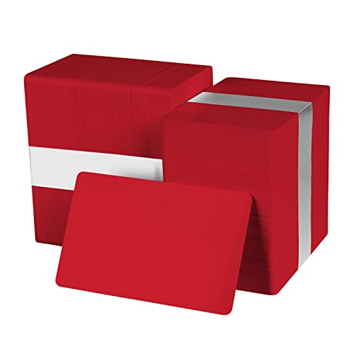Image of Pack of 500 Red CR80 PVC Cards | 30 mil by easyIDea