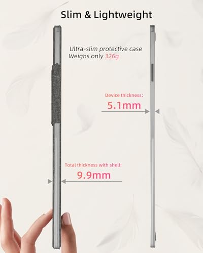 WALNEW Case for reMarkable Paper Pro 2024 11.8”, Slim Lightweight Protective Cover with Pen Clasp, Auto Sleep/Wake Book Folio Cover for reMarkable Paper Pro 11.8" (2024 Released) (Gray)