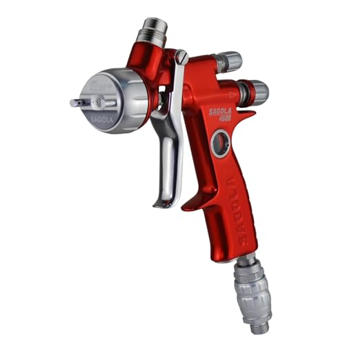 Image of Sagola 4600 Clear Pro Gravity Spray Gun - Professional Clear Coat Automotive Paint Gun, Optional Builtin Digital Pressure Gauge, Lightweight (1.40mm, Digital)