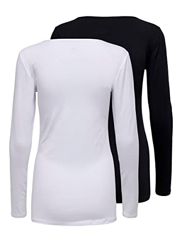 ONLY Onllive Love L/S O-Neck Top 2PACK Noos