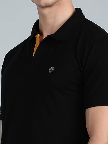 Image of Lux Cozi Mens Cotton Solid Relaxed Fit Polo Shirt