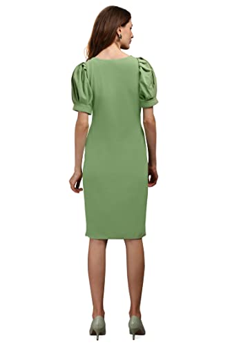 Image of PURVAJA Women's Bodycon Knee Length Dress (Ruby-564-570)