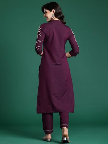 Image of INDO ERA Women's Cotton Ethnic Co-Ord Set | Kurta Pant Set | Stylish Cotton Suit Set for Women,6762