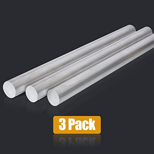 Image of 3 Pcs 1 Inch Diameter Round Aluminum BAR,Long 13 inch 6061 Aluminum Round Bar,T6511 Solid New Mill Stock (3)