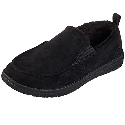 Skechers Men's MELSON Willmore Slipper, Black Microfiber, 8.5 UK