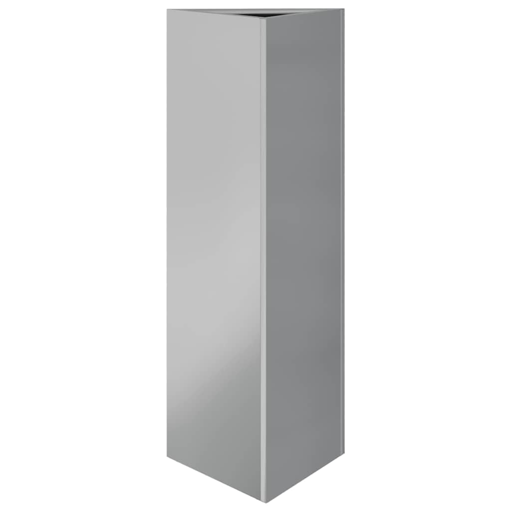 Fioriere triangolari 2 pezzi in acciaio zincato 30x26x75 cm | Senza fori di drenaggio, resistente alla ruggine, grande spazio per piante, ideale per balcone o patio