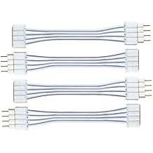 Litcessory Flexible Corner Connector/Extension Cable for LIFX Z Lightstrips 2in, 4 Pack, White