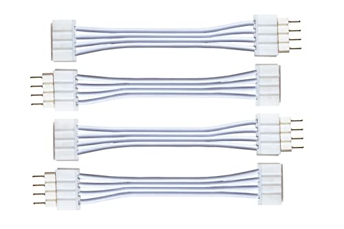 Litcessory Flexible Corner Connector/Extension Cable for LIFX Z Lightstrips (2in, 4 Pack, White)