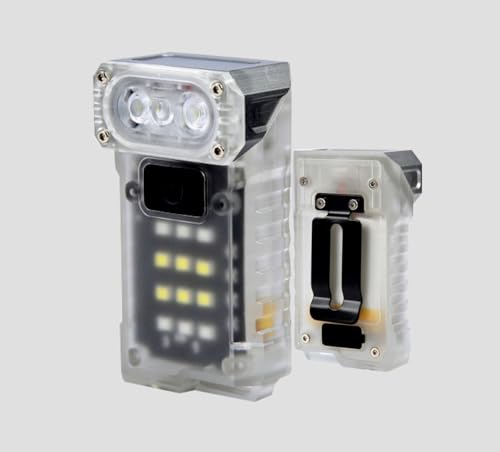 Image of Multifunctional LED Work Flashlight with Rotating Head, Magnetic Clip, UV Detection, USB Rechargeable - Compact Waterproof Torch for Camping, Emergency, and Work