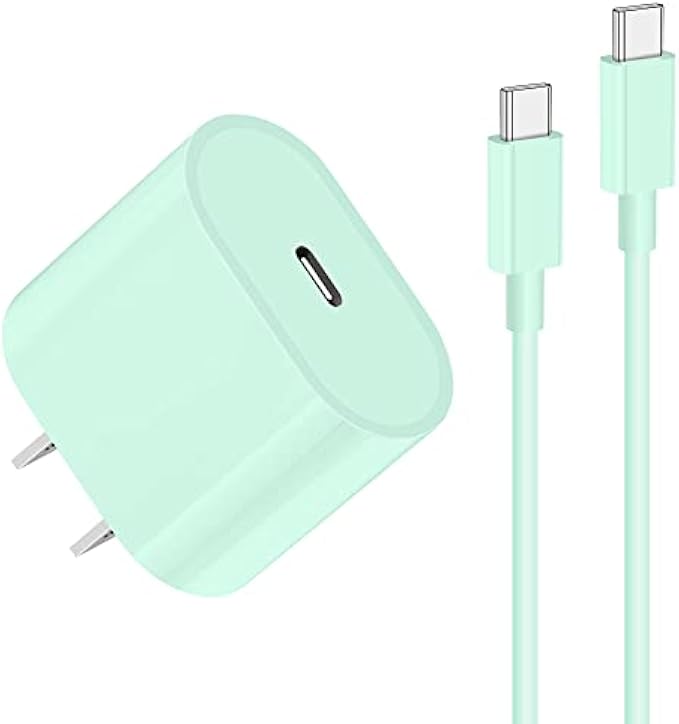20W USB C Charger with USB C to C Fast Charging Cable for iPad Pro 12.9, iPad Pro 11 inch, iPad 10th Generation, iPad Air 5th/4th Generation, iPad Mini 6, PD Charger Block with Charger Cord