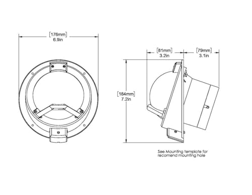 Brújula para montaje Bulkhead 4.5' Combi con inclinómetro miniatura 2