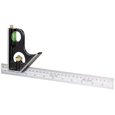 STANLEY Metal Combination Square with Vial, 300mm/ 12''