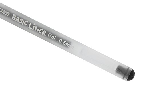 Bolígrafo de gel básico, punta extra fina 0.5 mm, paquete x10 miniatura 4