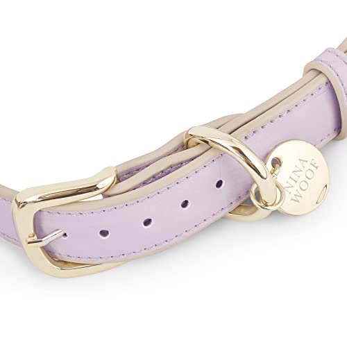 The Lilac Dog Collar 9 Nina Woof Milan Vegan Leather Dog Collar - Padded Luxury ...
