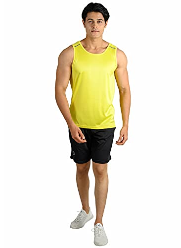Image of TRUEREVO Men's Light Weight Dryfit Sports Tank Top Vest with Reflective Details for Running, Gym & Training