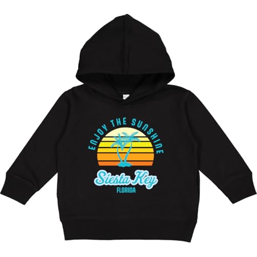 inktastic Summer Enjoy the Sunshine Siesta Key Florida in Blue Toddler Hoodie 4T Black 3a81c
