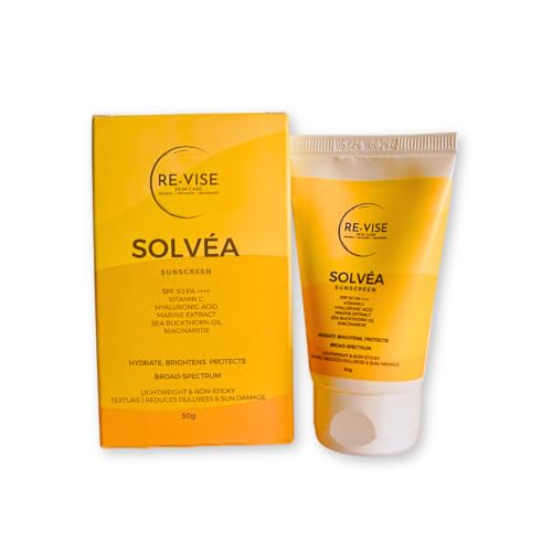 RE-VISE Solvéa Sunscreen SPF 50 PA++++ + Moisturiser 50g | Vitami...
