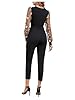 WDIRARA Women's Floral Embroidery Jumpsuit Mesh V ... #1