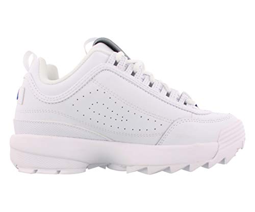 Fila Disruptor II Premium Womens White/Pink/Navy Sneakers (8.5)3