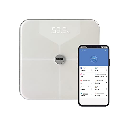 Image of GOQii Balance Digital Weighing Scale with 3 Months Personal Coaching |Complete Digital Body Composition Monitor Including BMI, Skeletal Muscle, Protein, Fat and Other Key Body Composition|