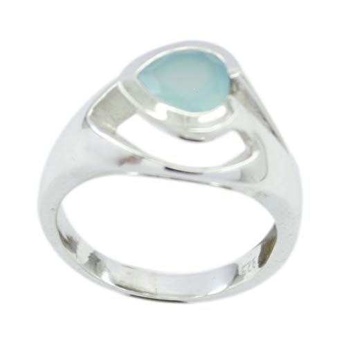 Bague en chalcédoine bleue et argent 925 pour sublimer vos tenues d'été