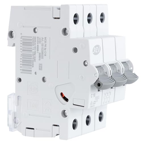 REV 0515298555 Leitungsschutzschalter , 3-polig, Höhe 68mm, 16A, bis 6kA, weiss
