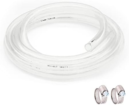 1โโ ID ร 1-1/4โโ OD - 25 ft Clear Plastic Vinyl Tubing, Flexible PVC Hose Lightweight Non-Toxic vinyl Tube for Transfer Water Air Oil